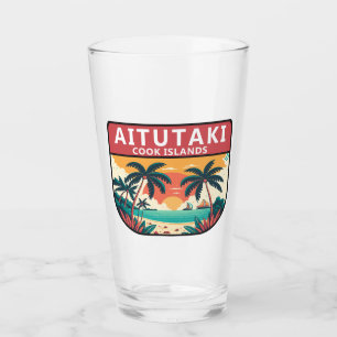 El emblema retro de las islas Cook de Aitutaki
