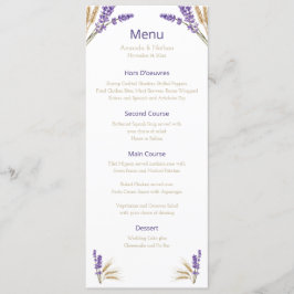 El encantador menú Boda Lavender & Wheat
