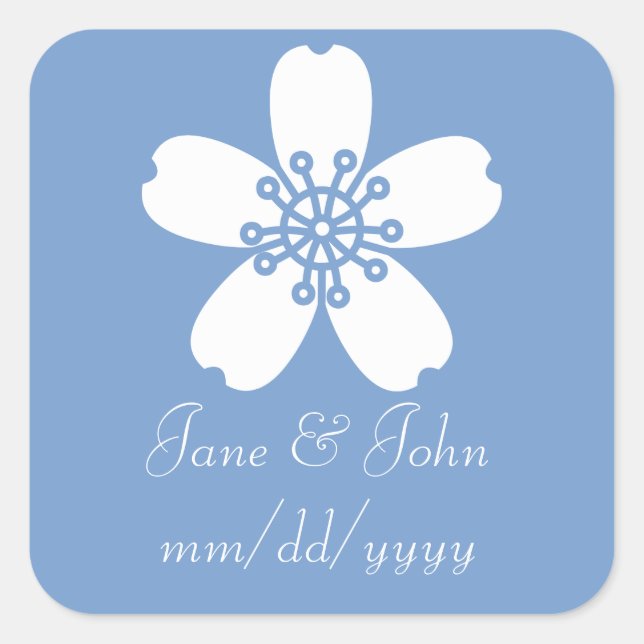 El encantador Sakura en el Pegatina Periwinkle (Anverso)