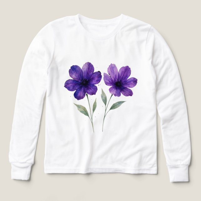 El encanto de las flores violetas (Diseño frontal)