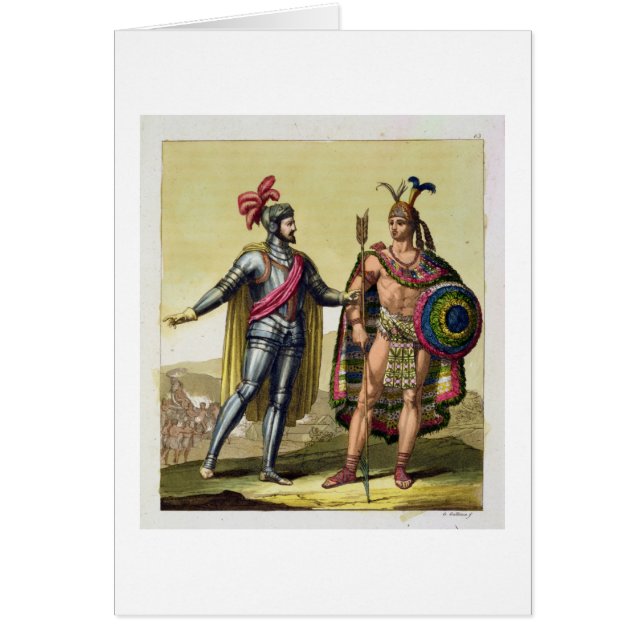 El encuentro entre Hernando Cortes (1485-1547) (Frente)