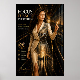 El enfoque lo cambia todo – Póster para oficina ej