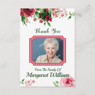 El entierro le agradece tarjeta de la foto