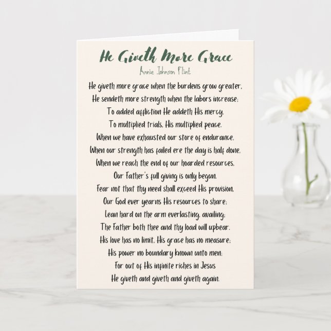 Él entrega más tarjetas plegadas de gracia (Planta pequeña)