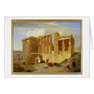 El Erechtheum, Atenas, con las figuras en el