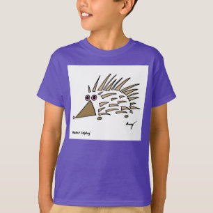 El erizo abstracto embroma la camiseta del raglán