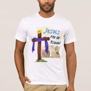 Él es camisa subida de Pascua