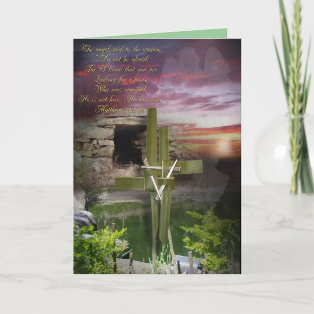 Él es Hallelujah subido, tarjeta de pascua (Anverso)