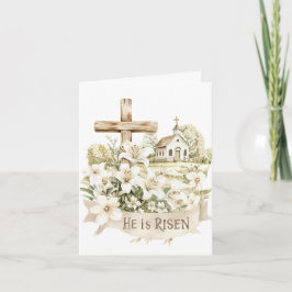Él es Risen | Cruzar con la tarjeta Church Easter