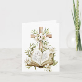 Él es Risen | Tarjeta de Pascua con Biblia