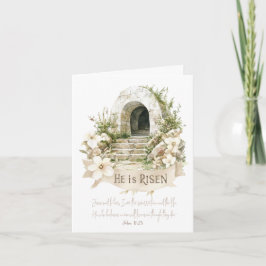 Él es Risen | Tarjeta de Pascua Vacía para Tumbas