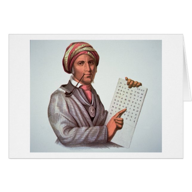 El escolar cherokee, Sequoyah (1776-1843) (color (Anverso (Horizontal))
