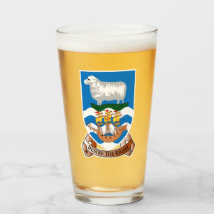 El escudo de armas de la Glass de las Islas Falkla