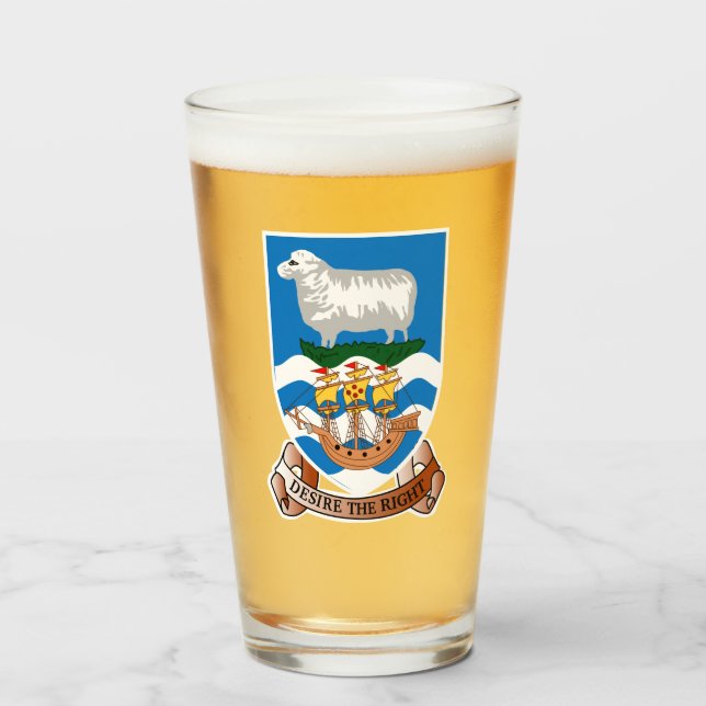 El escudo de armas de la Glass de las Islas Falkla (Anverso (lleno))