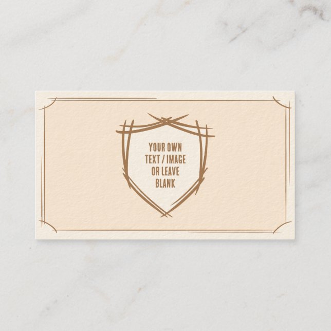 El escudo de Knight. Escudo de armas Tarjeta de se (Reverso)