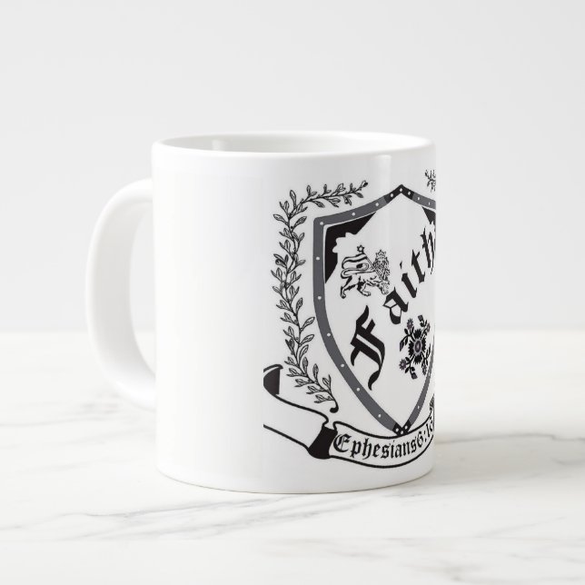 El escudo de Shalom mega de la taza de la fe (Izquierda)