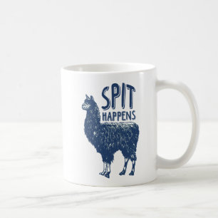 El escupitajo sucede taza de café de la llama el