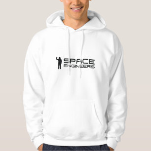 El espacio dirige blanco básico de la sudadera con