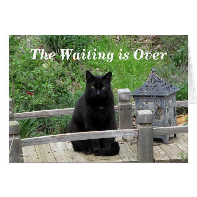 El esperar está sobre tarjeta de la Pre-Boda (Anverso (Horizontal))