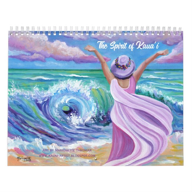 El espíritu del calendario Kauai Hawaii (Tapa)