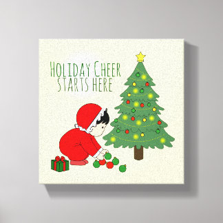El espíritu navideño comienza aquí - arte de pared
