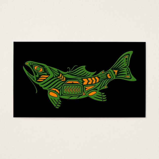 El espíritu verde de Haida pesca en negro (Frente)
