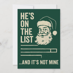 Él Está En La Lista Divertida Navidad