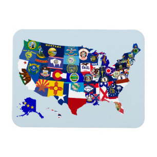 El estado americano del mapa señala el imán del
