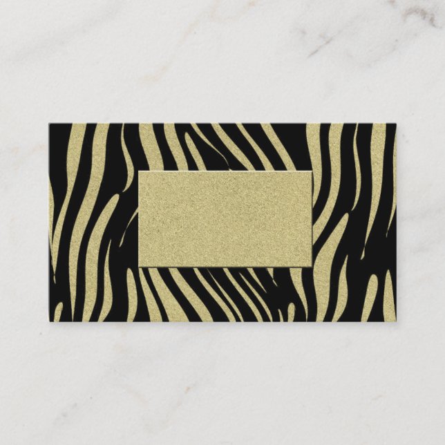 El estampado de animales raya tarjetas de visita (Anverso)