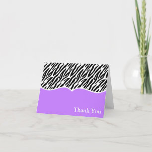 El estampado de zebra le agradece las tarjetas