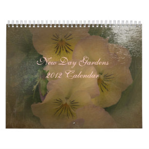 El estilo Antiqued calendario del nuevo jardín