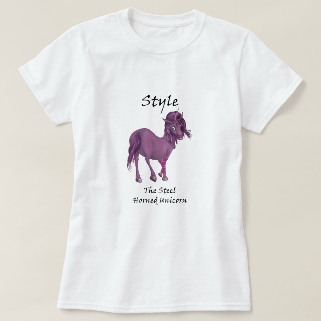 El Estilo De La Camiseta De Unicornio Cubierta De  (Diseño del anverso)