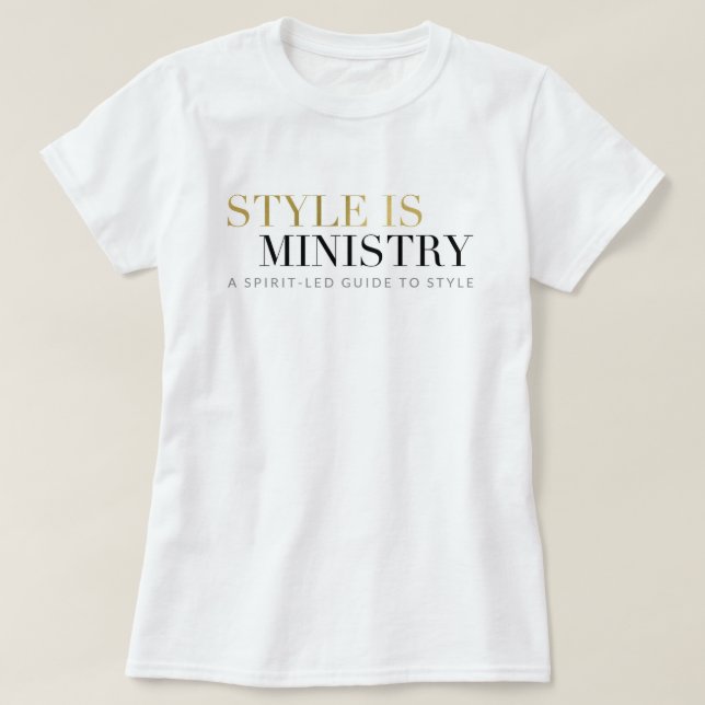 El estilo es camiseta del ministerio (Diseño del anverso)