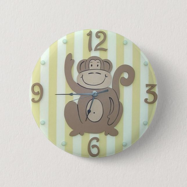 El estilo lindo del reloj embroma el botón - "mi (Anverso)