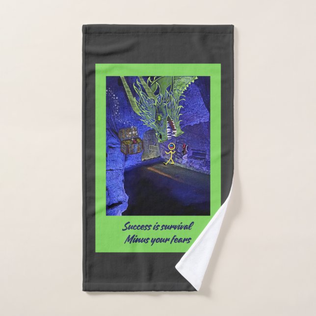 El éxito es la supervivencia, menos tus temores. (Toalla de mano)