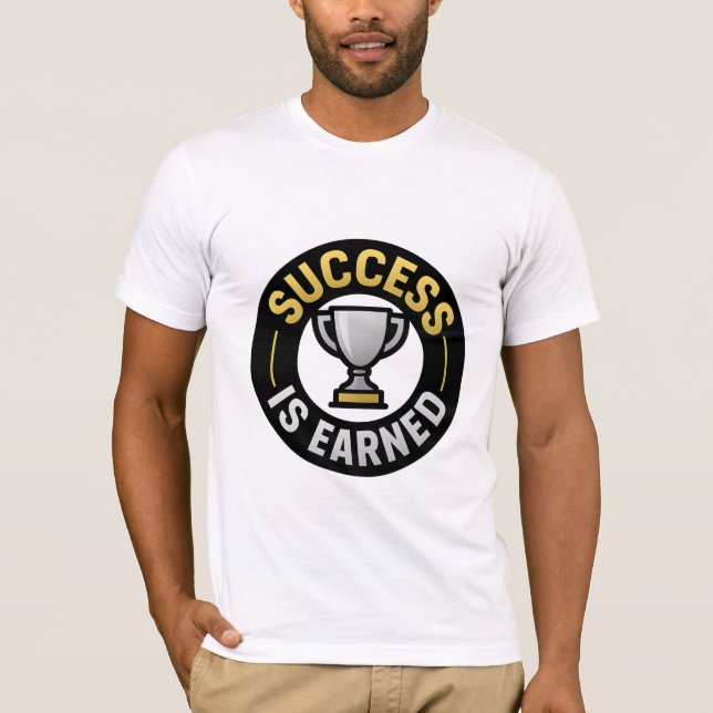 El éxito se gana una camiseta motivacional para el (Anverso)