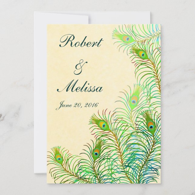 El exótico pavo real congela invitación a casarse (Anverso)