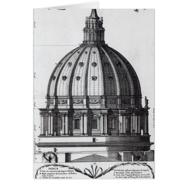 El exterior de la bóveda de San Pedro, Roma (Frente)