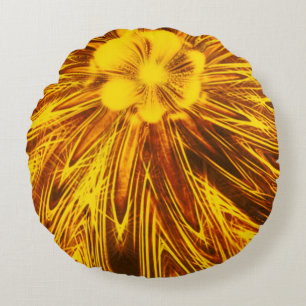 El extracto redondo de la almohada alinea la flor