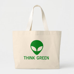 El extranjero piensa la bolsa de asas verde