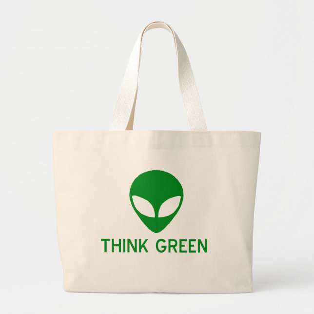 El extranjero piensa la bolsa de asas verde (Frente)