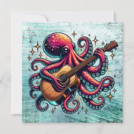El extraño Octopus Personalizado tocando la guitar
