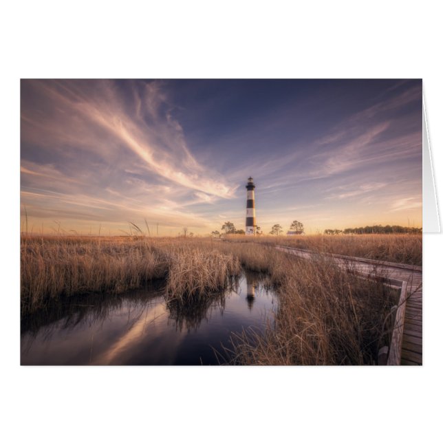El Faro De La Isla Bodie Al Atardecer (Anverso (Horizontal))