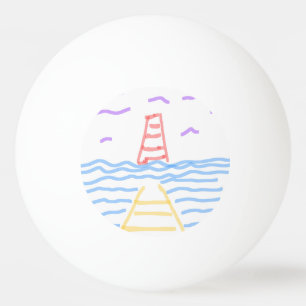 El Faro Rojo y la bola de Pier Ping Pong