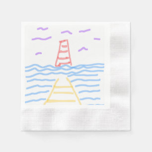 El faro rojo y la servilleta de papel amarillo