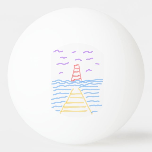 El faro y la bola de ping-pong pier picnic (Anverso)