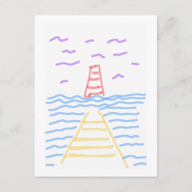 El faro y la postal del muelle (Anverso)