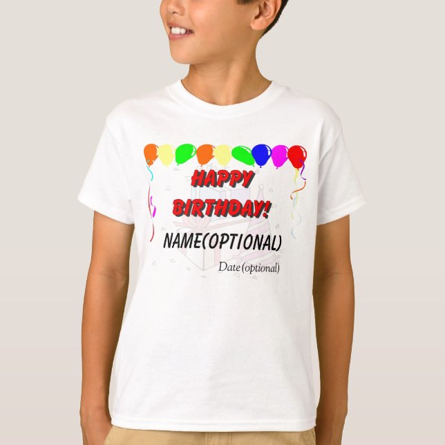 El feliz cumpleaños embroma las camisetas (Anverso)