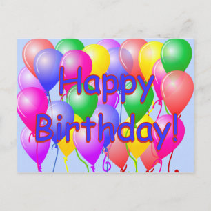 El feliz cumpleaños hincha la postal