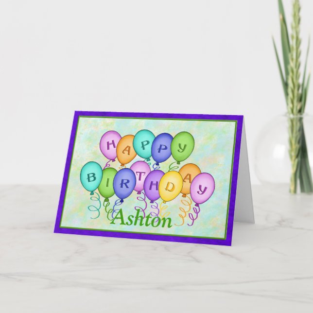 El feliz cumpleaños hincha la tarjeta de (Anverso)